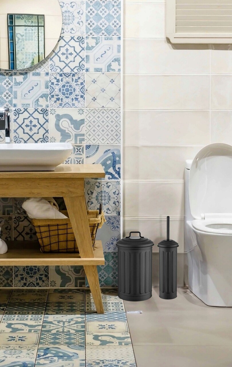 Set de baie, L'essentiel Maison, Mgl0059, Negru - imagine 3